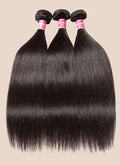 Back to School 3pcs Bundle Deal | Straight Hair  (14”, 16”, 18”) + 14” Closure