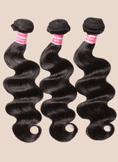 Back-to-School Body Wave 3-Piece Bundle Deal w/ Closure (14", 16", 18" + 14" Closure)